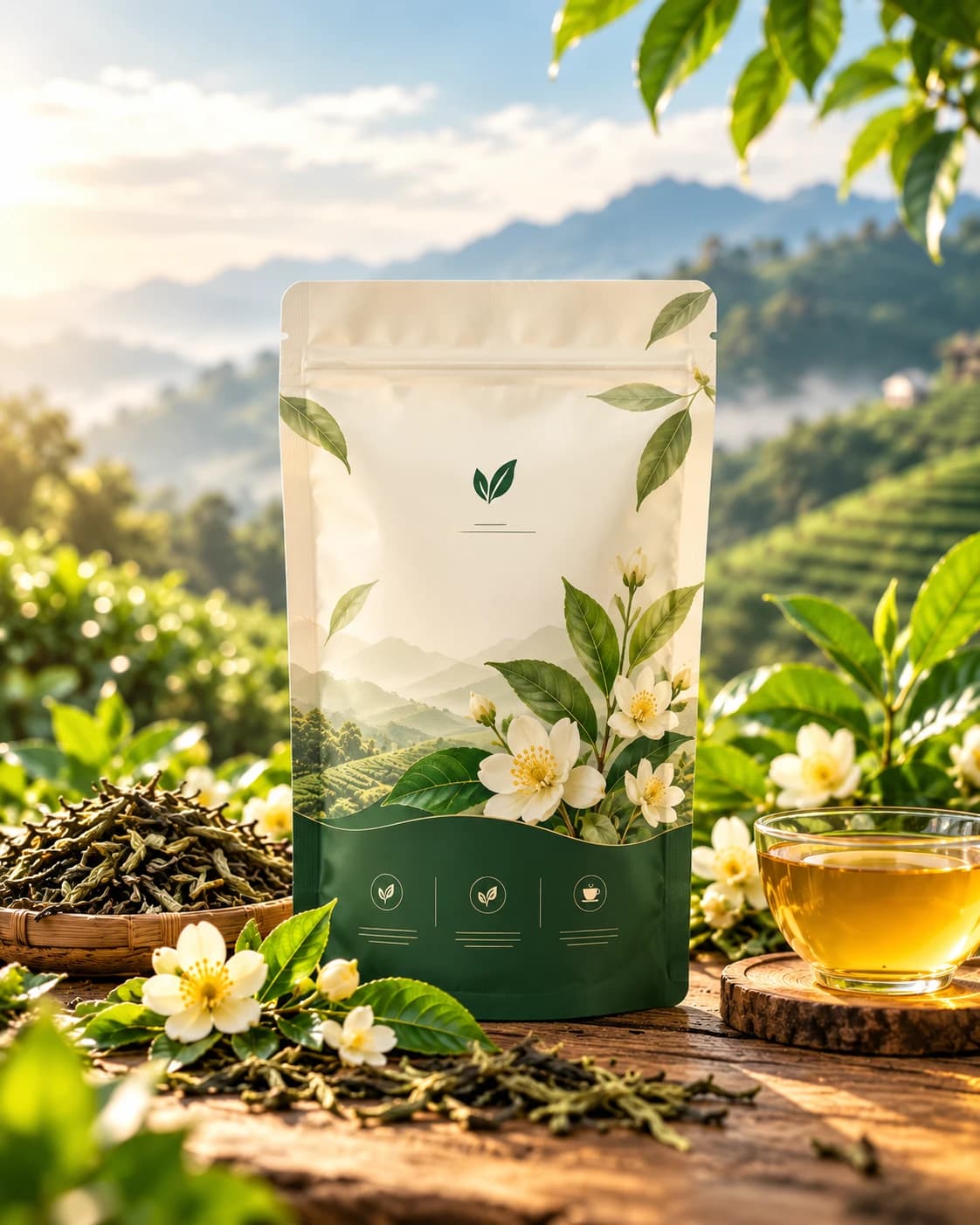 Túi trà giữa đồi chè